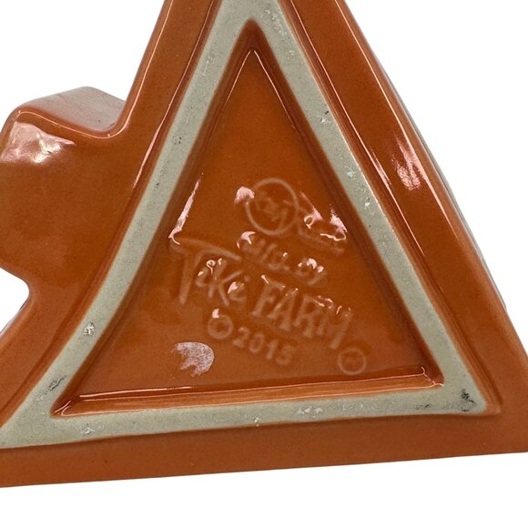 Vintage Modfish Orange Triangle Tiki Bowl Mug Ken Ruzic Tiki Farm 2015 MCM - Picture 8 of 9